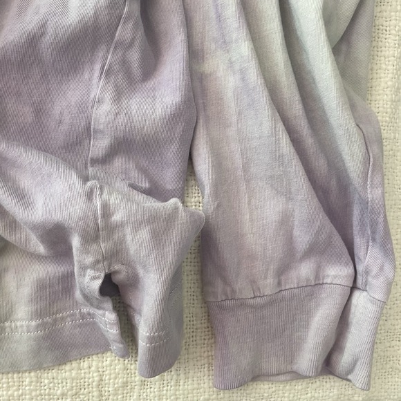 Victoria Secret PINK Campus T Shirt Purple Tie Dye Long Sleeve Women's Large - Picture 5 of 6